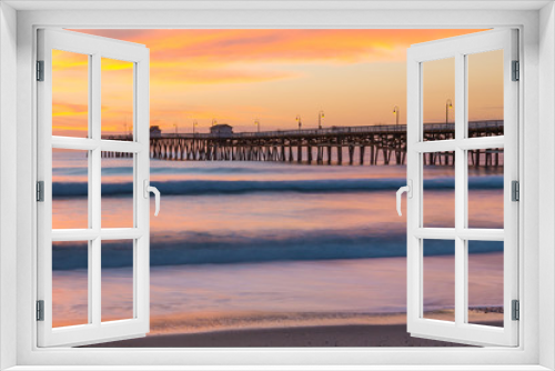 Fototapeta Naklejka Na Ścianę Okno 3D - San Clemente Pier Sunset