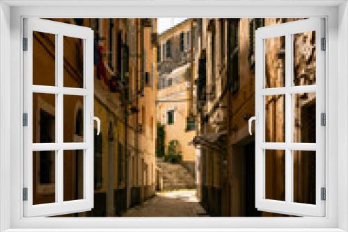 Fototapeta Naklejka Na Ścianę Okno 3D - Alley in Old Town Corfu