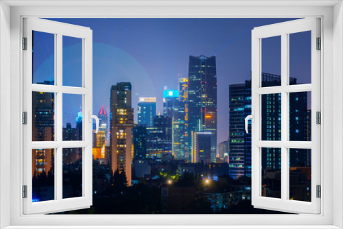 Fototapeta Naklejka Na Ścianę Okno 3D - Shanghai's most prosperous city, Shanghai, Shanghai's night scenes