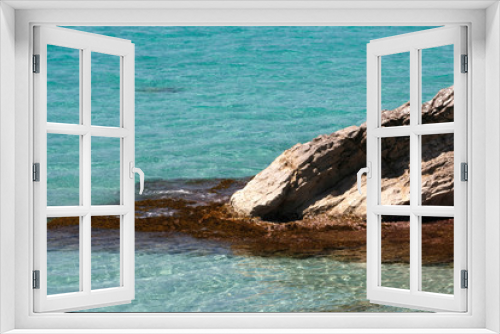Fototapeta Naklejka Na Ścianę Okno 3D - Strand und Felsenküste auf Mallorca
