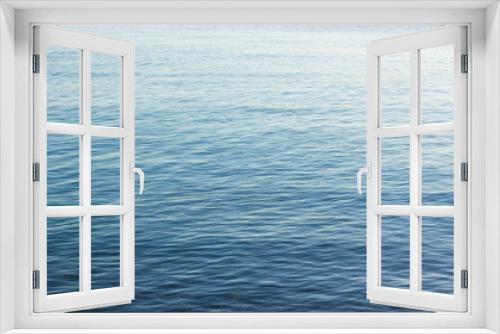 Fototapeta Naklejka Na Ścianę Okno 3D - lake blue water smooth surface simple nature background 