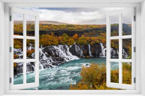 Fototapeta Naklejka Na Ścianę Okno 3D - Wasserfall in Island