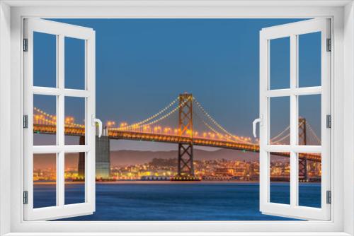 Fototapeta Naklejka Na Ścianę Okno 3D - San Francisco Bay Bridge Panorama