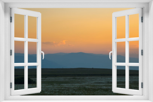 Fototapeta Naklejka Na Ścianę Okno 3D - Beautiful landscape. The sky at sunset. Field