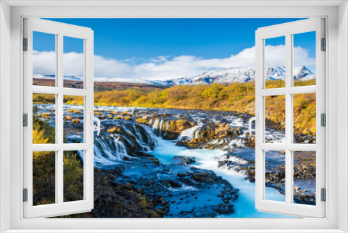 Fototapeta Naklejka Na Ścianę Okno 3D - Wasserfall - Island
