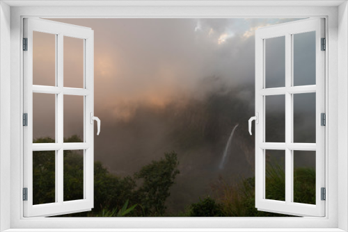 Fototapeta Naklejka Na Ścianę Okno 3D - Nohkalikai Waterfall at Sunset  near Cherrapunjee,Meghalaya,India,Asia