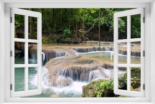 Fototapeta Naklejka Na Ścianę Okno 3D - Erawan falls
