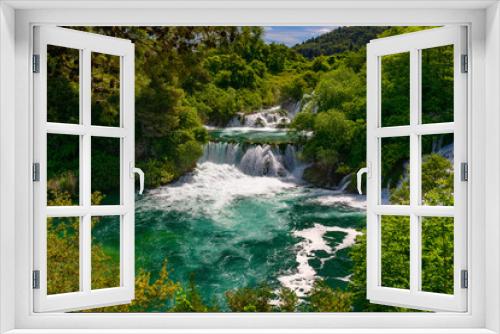 Fototapeta Naklejka Na Ścianę Okno 3D - Wodospady Krka, Chorwacja