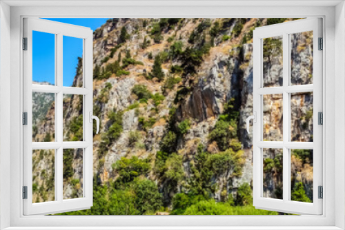 Fototapeta Naklejka Na Ścianę Okno 3D - Turkeys Butterfly Valley mountain Kelebekler Vadisi Oludeniz, MUGLA background concept. Panorama