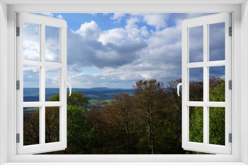 Fototapeta Naklejka Na Ścianę Okno 3D - Ausblick vom Himmelbergturm in Alfeld Leine