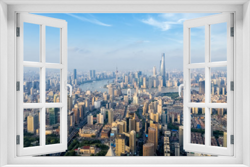 aerial view of shanghai cityscape