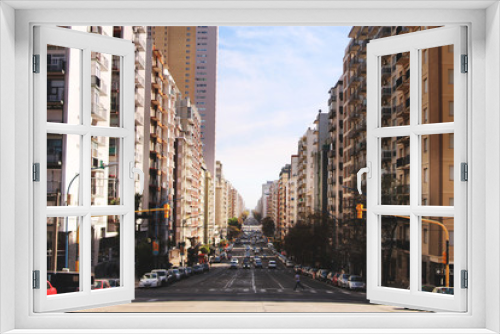 Fototapeta Naklejka Na Ścianę Okno 3D - city landscape