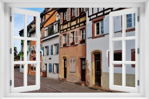 Fototapeta Naklejka Na Ścianę Okno 3D - Altstadtgasse, Colmar, Elsass