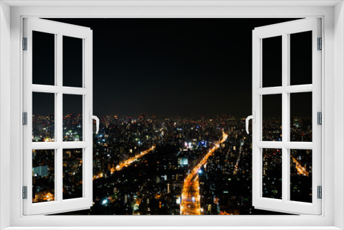 Fototapeta Naklejka Na Ścianę Okno 3D - Osaka night