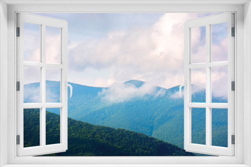 Fototapeta Naklejka Na Ścianę Okno 3D - beautiful cloudscape over the mountains. lovely nature background