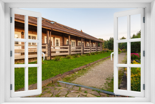 Fototapeta Naklejka Na Ścianę Okno 3D - old wooden house