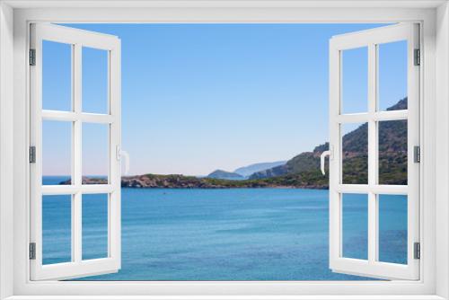 Fototapeta Naklejka Na Ścianę Okno 3D - view of the sea Bay, mountains and rocky Islands. blue calm water