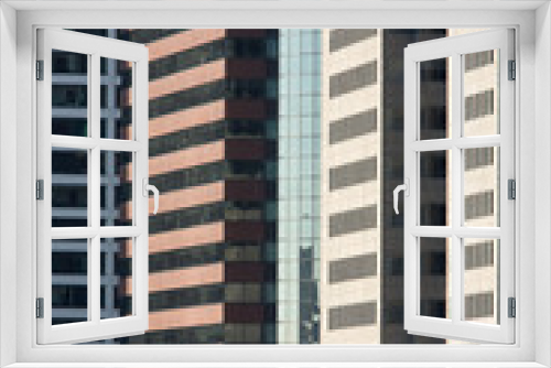 Fototapeta Naklejka Na Ścianę Okno 3D - New York City High Rise Office Buildings