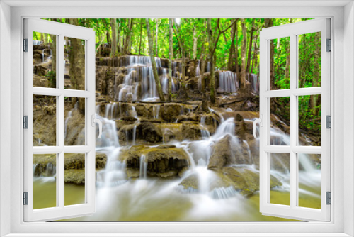 Fototapeta Naklejka Na Ścianę Okno 3D - Pa Wai Waterfall,Beautiful waterfall in Tropical Rain forest,Tak Province, Thailand
