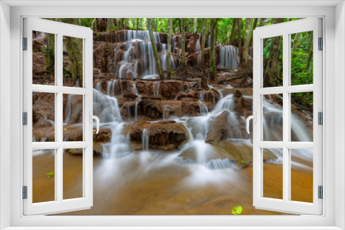 Fototapeta Naklejka Na Ścianę Okno 3D - Pa Wai Waterfall,Beautiful waterfall in Tropical Rain forest,Tak Province, Thailand