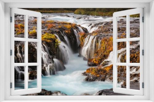 Fototapeta Naklejka Na Ścianę Okno 3D - Beautiful Bruarfoss Waterfall Close up, Iceland