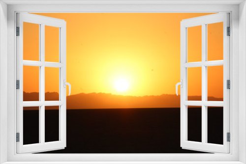 Fototapeta Naklejka Na Ścianę Okno 3D - SUNSET, BRIGHT ORANGE