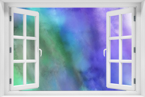 Fototapeta Naklejka Na Ścianę Okno 3D - beautiful grungy brushed illustration graphic with colorful light slate gray, lavender blue and blue chill painted color