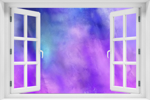Fototapeta Naklejka Na Ścianę Okno 3D - creative smeared grungy brushed wallpaper graphic with medium purple, dark slate blue and lavender blue painted color