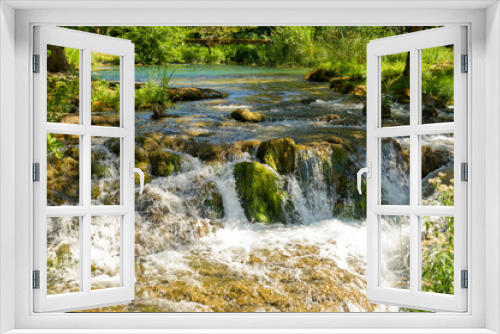 Fototapeta Naklejka Na Ścianę Okno 3D - krka waterfall