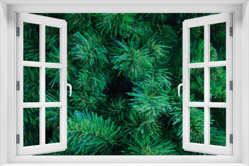 Fototapeta Naklejka Na Ścianę Okno 3D - detailed of christmas tree branches background christmas concept