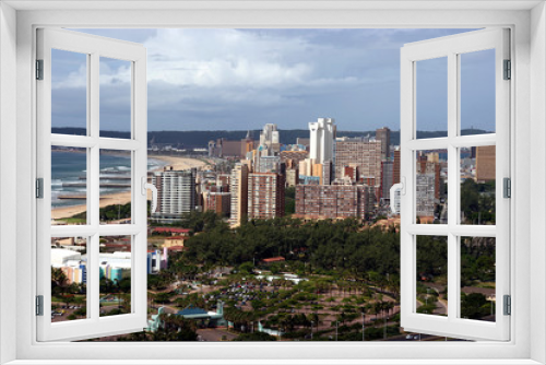 Fototapeta Naklejka Na Ścianę Okno 3D - Skyline of coastal city - Durban, South Africa