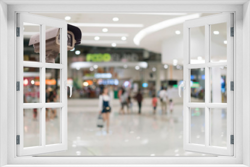 Fototapeta Naklejka Na Ścianę Okno 3D - CCTV security camera on blur shopping background
