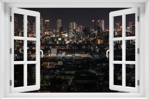 Fototapeta Naklejka Na Ścianę Okno 3D - 大阪の高層ビル群