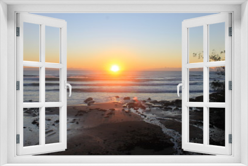 Fototapeta Naklejka Na Ścianę Okno 3D - beach sunset