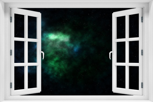 Fototapeta Naklejka Na Ścianę Okno 3D - Far being shone nebula and star field. 3D rendering
