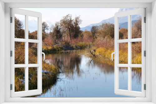 Fototapeta Naklejka Na Ścianę Okno 3D - Autumn Wetland