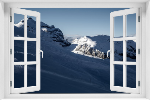 Fototapeta Naklejka Na Ścianę Okno 3D - Snowy Alpine ski slopes Flaine, Haute Savoie