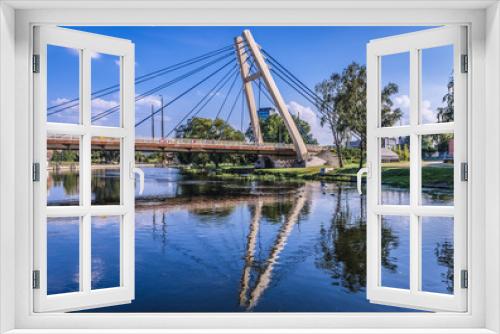 Fototapeta Naklejka Na Ścianę Okno 3D - View on the River Brda with bridge of Wladyslaw Jagiello in Bydgoszcz, Poland