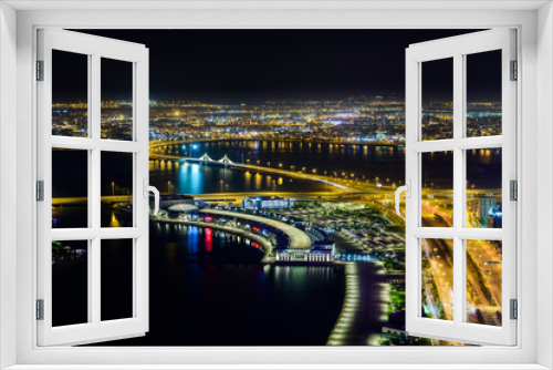 Fototapeta Naklejka Na Ścianę Okno 3D - Aerial view of Bahrain skyline and newly constructed areas in Manama, Bahrain