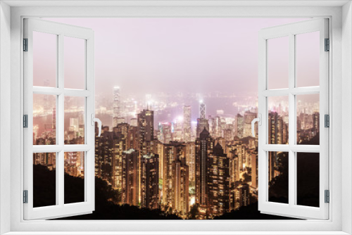 Fototapeta Naklejka Na Ścianę Okno 3D - Hong Kong VICTORIA PEAK