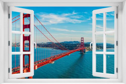 Fototapeta Naklejka Na Ścianę Okno 3D - Golden Gate Bridge panorama, San Francisco California