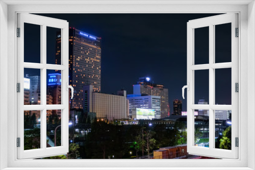 Fototapeta Naklejka Na Ścianę Okno 3D - 東京 品川 夜景