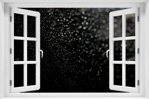 Fototapeta Naklejka Na Ścianę Okno 3D - Abstract background of waterdrop bokehs on car window at night