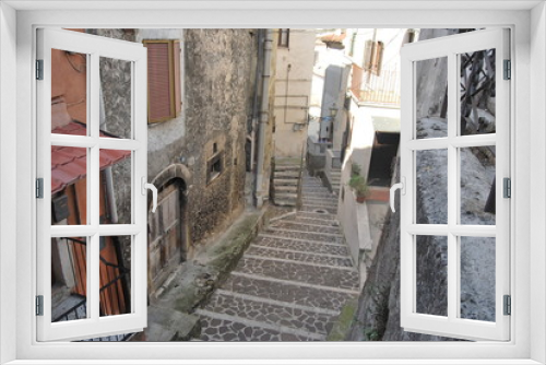Fototapeta Naklejka Na Ścianę Okno 3D - Città antica d'Abruzzo, Popoli, Italia