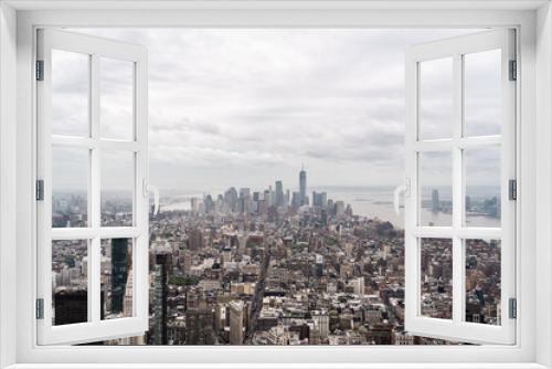 Fototapeta Naklejka Na Ścianę Okno 3D - New York, New York, USA skyline, view from the Empire State building in Manhattan, architecture photography