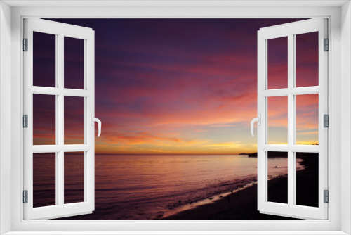 Fototapeta Naklejka Na Ścianę Okno 3D - Sunset in Malibu, California, USA. Inspirational nature image. Copy space for message/ text.