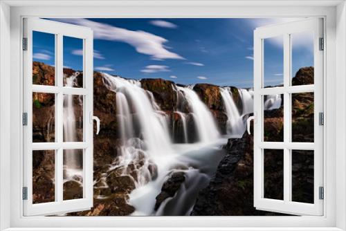 Fototapeta Naklejka Na Ścianę Okno 3D - Kolugljufur waterfall in Iceland
