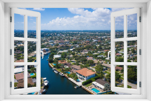 Fototapeta Naklejka Na Ścianę Okno 3D - Aerial of Lighthouse Point Florida