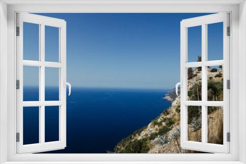Fototapeta Naklejka Na Ścianę Okno 3D - beautiful view from the peaks of the rocky Mallorca to the sea