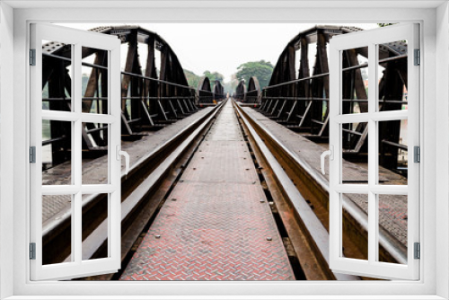 Fototapeta Naklejka Na Ścianę Okno 3D - Karnchanaburi River Kwai Bridge